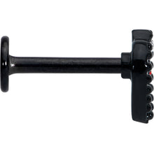 Load image into Gallery viewer, 16G 5/16 Red Clear Gem Black Heart Key Labret Monroe Tragus