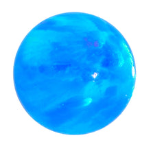 Load image into Gallery viewer, 16G 5/16 Blue Synthetic Opal Titanium Threadless Flower Labret