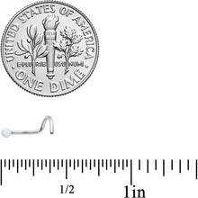 Load image into Gallery viewer, 20G 1/4 White Synth Opal G23 Titanium Threadless Left Nose Screw