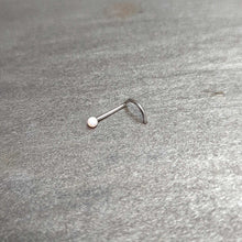 Load image into Gallery viewer, 20G 1/4 White Synth Opal G23 Titanium Threadless Left Nose Screw
