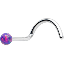 Load image into Gallery viewer, 20G 1/4 Purple Synth Opal G23 Titanium Threadless Left Nose Screw