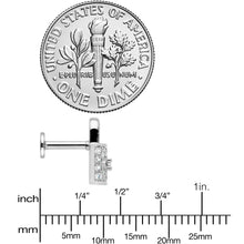 Load image into Gallery viewer, 16G 1/4 Clear CZ Gem Lock It Up Labret