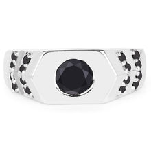Load image into Gallery viewer, 1.53 Carat Genuine Black Diamond .925 Sterling Silver Ring