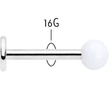 Load image into Gallery viewer, 16G 5/16 Matte White Aurora Labret Monroe Tragus