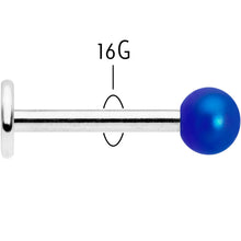 Load image into Gallery viewer, 16G 5/16 Matte Blue Aurora Labret Monroe Tragus