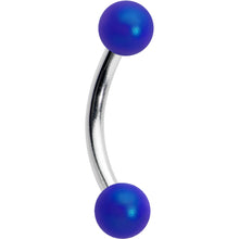 Load image into Gallery viewer, 16G 5/16 Matte Blue Aurora Curved Eyebrow Ring