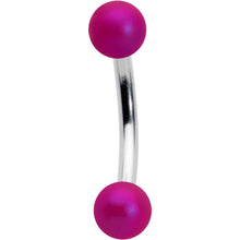Load image into Gallery viewer, 16G 5/16 Matte Purple Aurora Curved Eyebrow Ring
