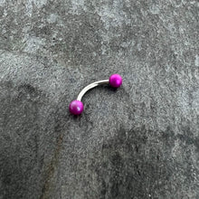 Load image into Gallery viewer, 16G 5/16 Matte Purple Aurora Curved Eyebrow Ring