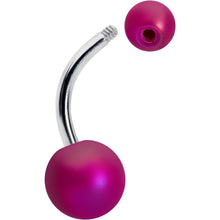 Load image into Gallery viewer, Matte Purple Aurora Ends Belly Ring