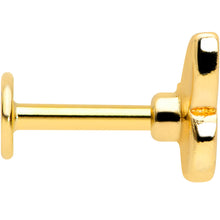 Load image into Gallery viewer, 16G 1/4 Gold Tone Red Pink Blue Butterfly Labret Monroe Tragus