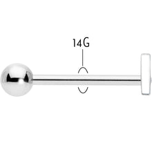 Load image into Gallery viewer, Clear Gem Double Triangle Barbell Tongue Ring