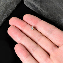 Load image into Gallery viewer, 20G 1/4 Red Blue White Butterfly Nose Bone