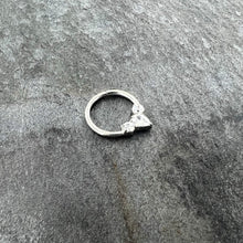 Load image into Gallery viewer, 16G 3/8 Clear CZ Gem Triple Elegance Hinged Segment Ring