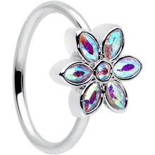 Load image into Gallery viewer, 20G 5/16 Aurora Gem Fancy Flower Seamless Nose Hoop
