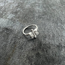 Load image into Gallery viewer, 20G 5/16 Clear Gem Fancy Flower Seamless Nose Hoop