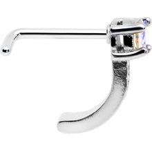 Load image into Gallery viewer, 20G 1/4 Aurora Gem Texture Glam Faux Hoop L Shape Nose Ring