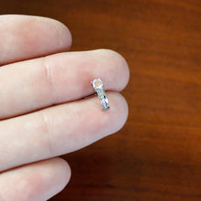 Load image into Gallery viewer, 20G 1/4 Aurora Gem Texture Glam Faux Hoop L Shape Nose Ring