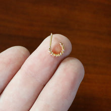 Load image into Gallery viewer, 20G 1/4 Rose Gold Tone Loving Links Faux Hoop L Shaped Nose Ring