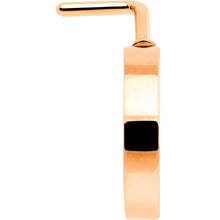 Load image into Gallery viewer, 20G 1/4 Rose Gold Tone Simply Smooth Faux Hoop L Shape Nose Ring