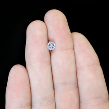 Load image into Gallery viewer, 20G 5/16 Blue Gem Retro Peace Sign Seamless Nose Hoop