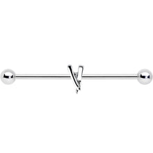 Load image into Gallery viewer, 14G Straight Razor Industrial Barbell 38mm
