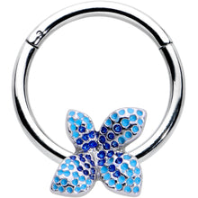 Load image into Gallery viewer, 16G 3/8 Glamour Butterfly Hinged Segment Ring