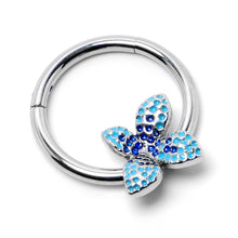 Load image into Gallery viewer, 16G 3/8 Glamour Butterfly Hinged Segment Ring