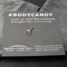 Load image into Gallery viewer, 16G 5/16 Yellow Gem Gold Tone Fashion Winged Bug Labret Monroe Tragus