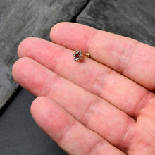 Load image into Gallery viewer, 16G 5/16 Red Gem Rose Gold Tone Octogram Star Labret Monroe Tragus