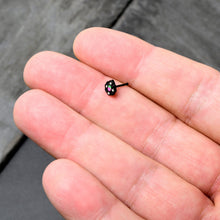 Load image into Gallery viewer, 20G 1/4 Purple Tourmaline Black Lacy Drop Nose Bone