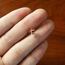 Load image into Gallery viewer, 16G 1/4 Pink Gem Rose Gold Tone Rococo Star Cartilage Tragus