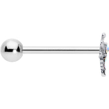 Load image into Gallery viewer, Aurora Gem Ornate Dragonfly Barbell Tongue Ring