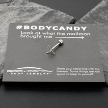 Load image into Gallery viewer, Aurora Gem Ornate Dragonfly Barbell Tongue Ring