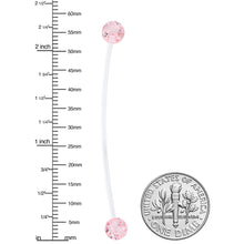 Load image into Gallery viewer, Pink Blue Glitter Glamour PTFE Pregnancy Belly Ring