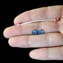 Load image into Gallery viewer, Pink Blue Glitter Glamour PTFE Pregnancy Belly Ring