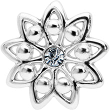Load image into Gallery viewer, 16G 1/4 Clear Gem Starry Flower Cartilage Tragus Earring