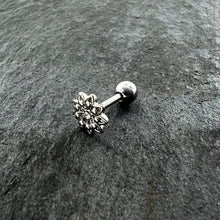 Load image into Gallery viewer, 16G 1/4 Clear Gem Starry Flower Cartilage Tragus Earring