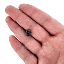Load image into Gallery viewer, 16G 1/4 Purple Gem Black Gothic Hourglass Cartilage Tragus Earring