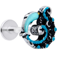 Load image into Gallery viewer, 16G 5/16 Leaping Blue Dolphin Labret Monroe Tragus