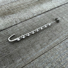 Load image into Gallery viewer, Clear CZ Gem Links Ear Cuff Bar Earring