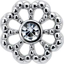 Load image into Gallery viewer, 16G 1/4 Clear Gem Baroque Fabulous Flower Cartilage Tragus Earring