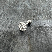 Load image into Gallery viewer, 16G 1/4 Clear Gem Baroque Fabulous Flower Cartilage Tragus Earring