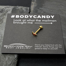 Load image into Gallery viewer, Gold Tone Watermelon Bite Barbell Tongue Ring