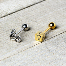 Load image into Gallery viewer, Officially Licensed Dungeons & Dragons Dice Barbell Tongue Ring Set of 2