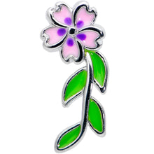 Load image into Gallery viewer, 16G 1/4 Pink Purple Long Flower Cartilage Tragus Earring