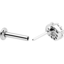 Load image into Gallery viewer, 16G 1/4 Clear CZ Gem Kissy Lips Threadless Labret Tragus