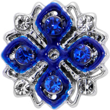 Load image into Gallery viewer, 16G 5/16 Blue Clear Gem Embellished Cross Labret Monroe Tragus
