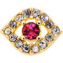 Load image into Gallery viewer, 16G 1/4 Clear Pink Gem Gold Tone Open Eye Labret