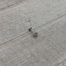 Load image into Gallery viewer, 16G 5/16 Clear Gem Starry Flower Labret Monroe Tragus