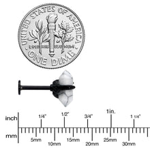 Load image into Gallery viewer, 16G 5/16 White Howlite Black Claw Obelisk Labret Monroe Tragus